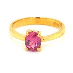 Red Mahenge Spinel 1.01ct Solid 22K Gold Ring